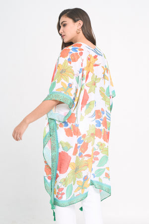 Floral Print Kimono (GREEN)