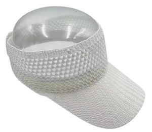 Lurex Metallic Visor Hat (WHITE)
