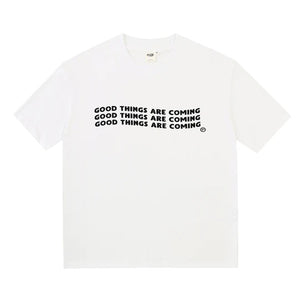 Good Things Are Coming Graphic Boxy Short Sleeve T-Shirt (WHITE)