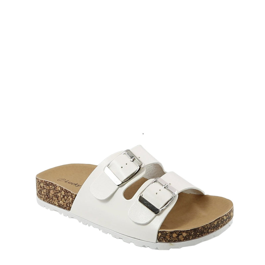 2Buckle Kids Casual Sandal (WHITE PU)