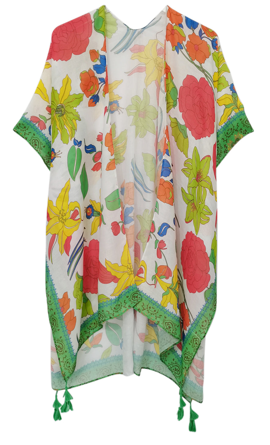 Floral Print Kimono (GREEN)