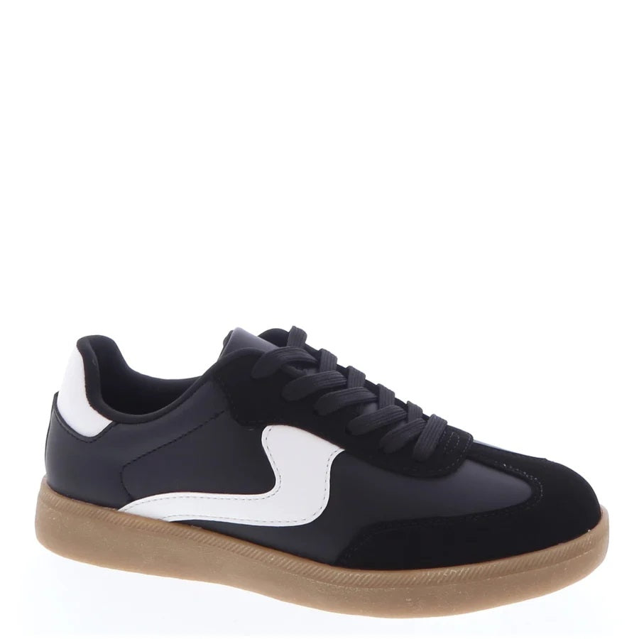 Color Block Lace-Up Sneaker (BLACK)
