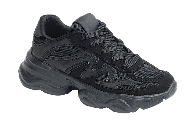 Sporty Comfy Kids Sneaker (BLACK)
