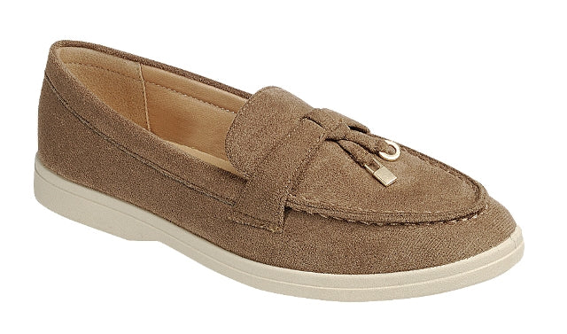 Faux Suede Dress Loafer (TAUPE)