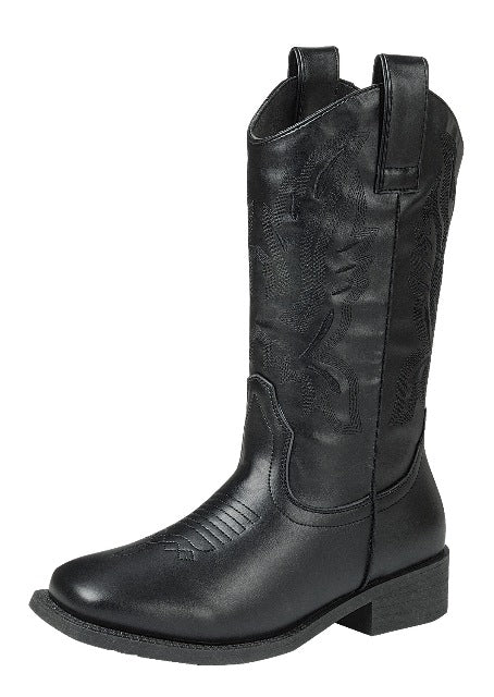 Classic Stitched Western Boot (BLACK)