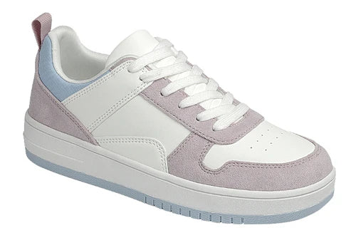 Color Block Lace-Up Sneaker (PURPLE/BLUE)