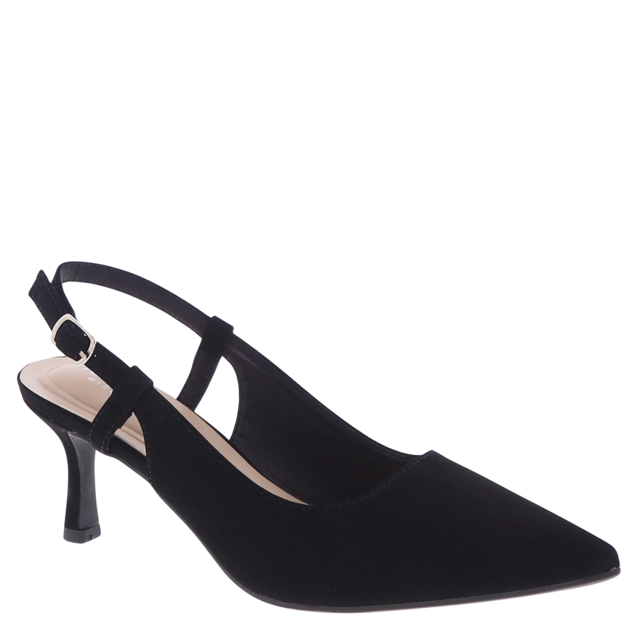 Wide-fit Slingback Kitten Heel Pump (BLACK)