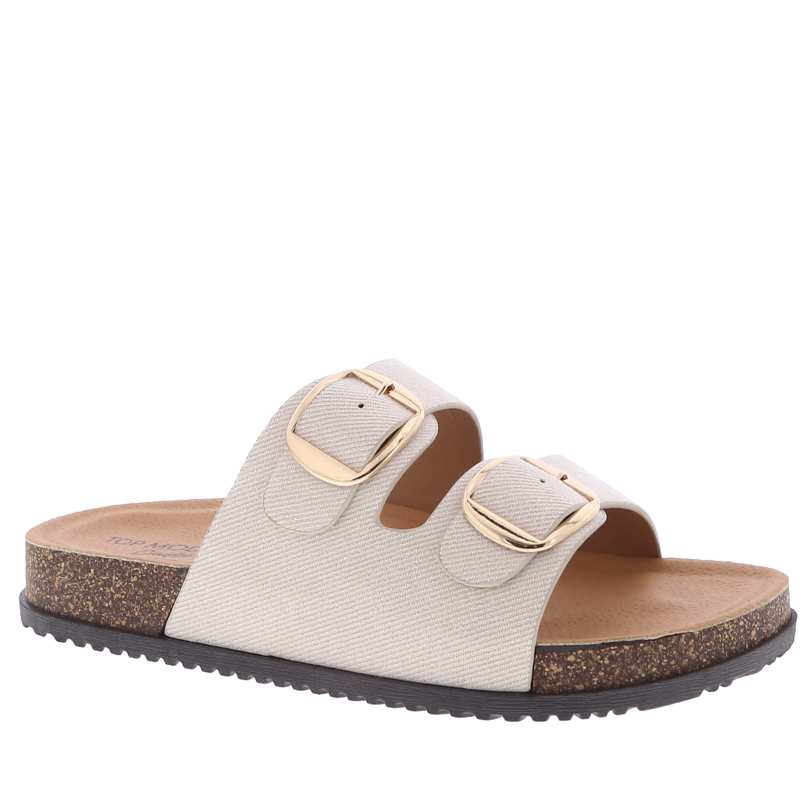 2Buckle Casual Denim Sandal (IVORY)