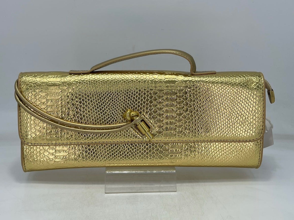 Python Elongated Evening Bag (GOLD)