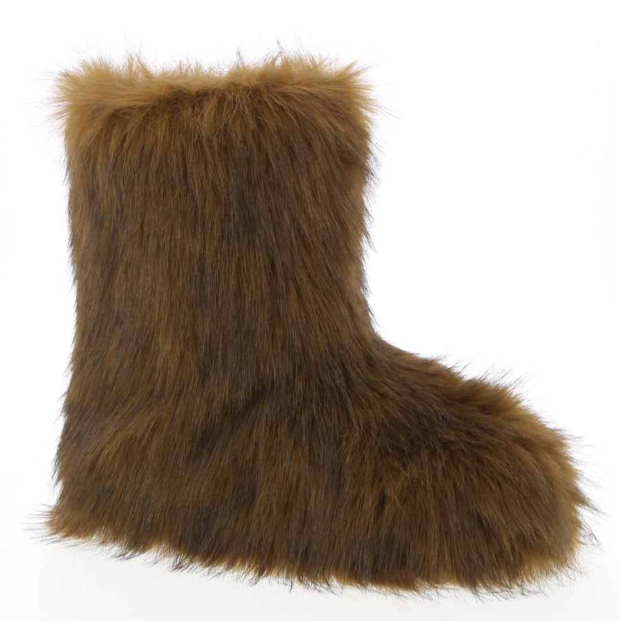 Faux Fur Short Rave Boot (TAN)