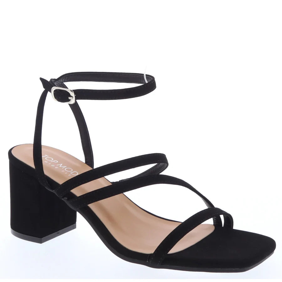 3Strap Wide-Fit Dressy Sandal (BLACK)