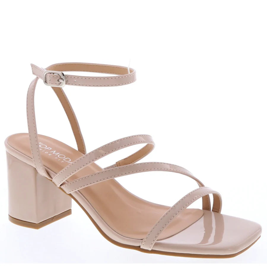 3Strap Wide-Fit Dressy Sandal (NUDE)
