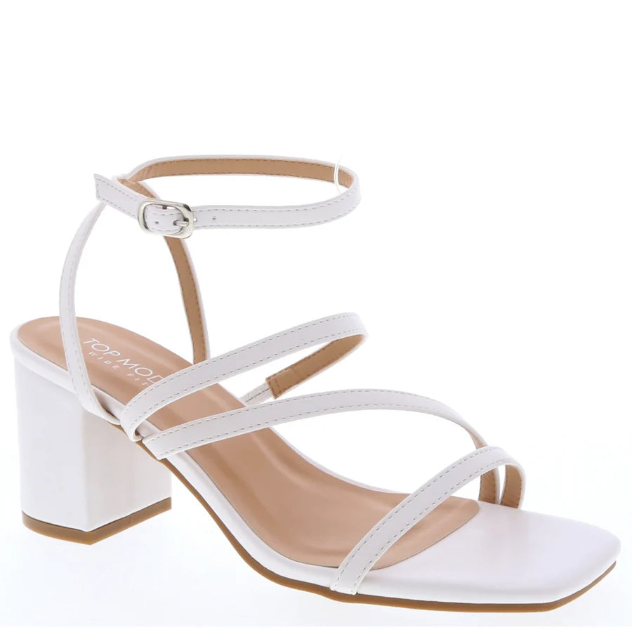3Strap Wide-Fit Dressy Sandal (WHITE)