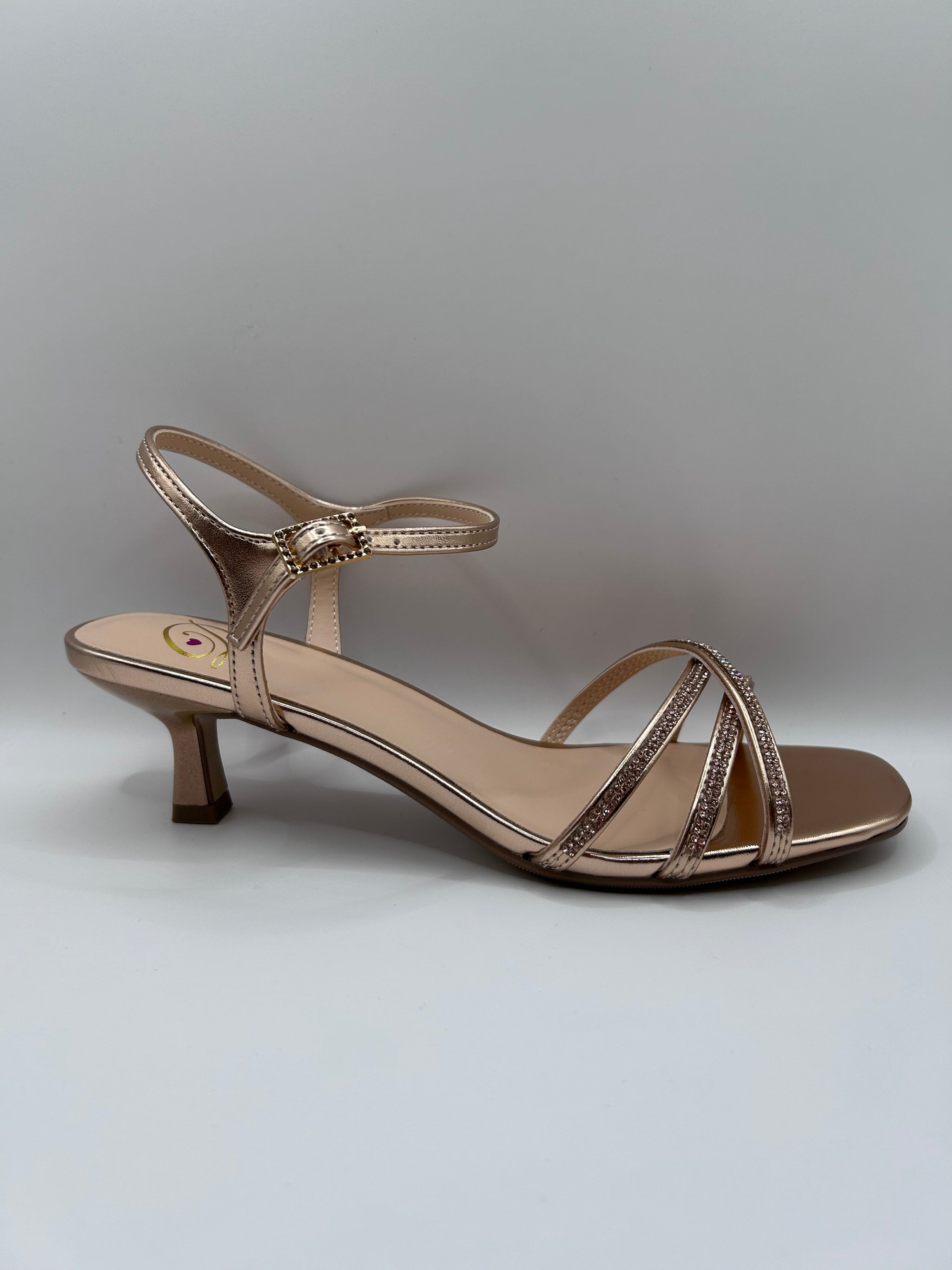 Glam Micro Buckle Kitten Heel Dress Shoe (PENNY)