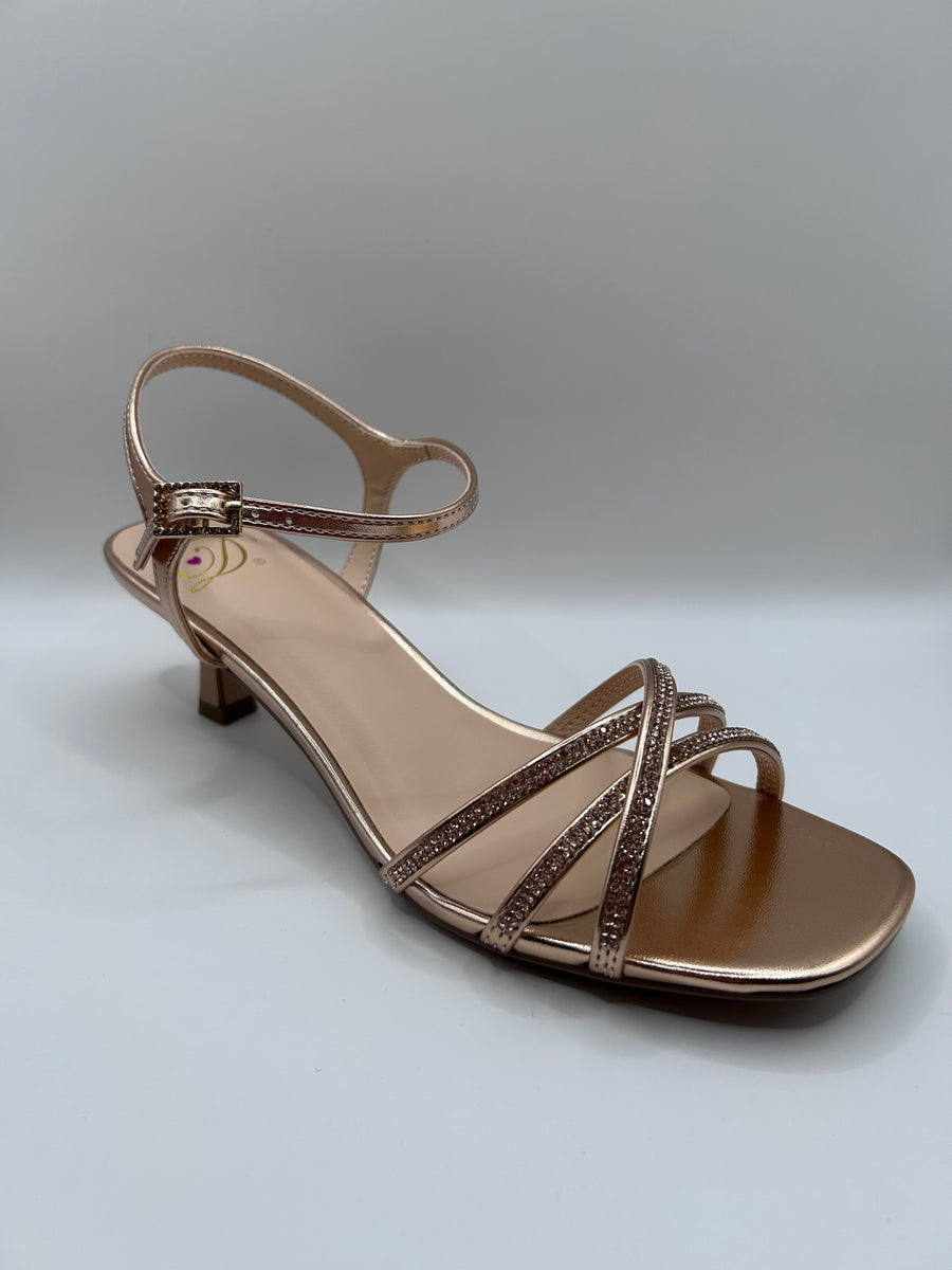 Glam Micro Buckle Kitten Heel Dress Shoe (PENNY)