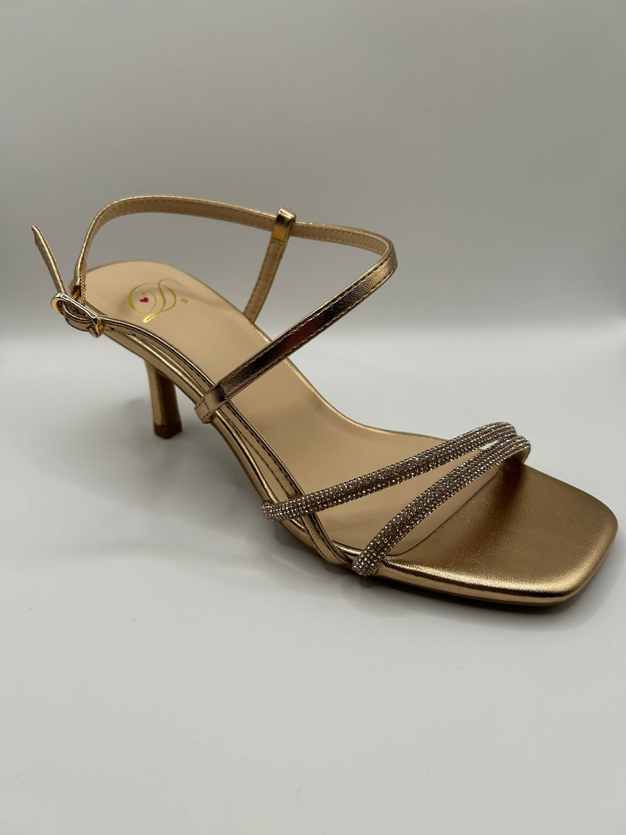 Strappy Mid Kitten Dress Shoe (PENNY)