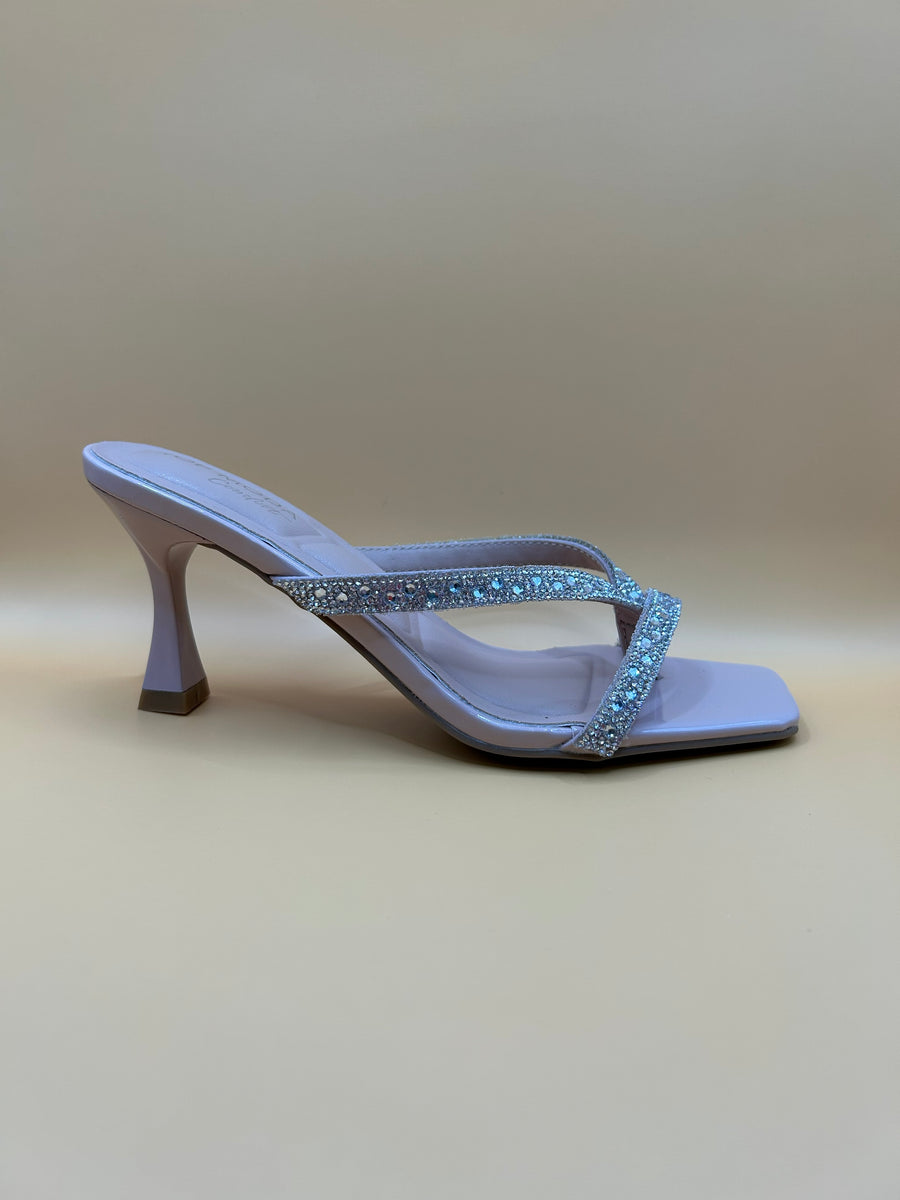 Gemstone Strap Flip-Flop Dress Shoe (NUDE)