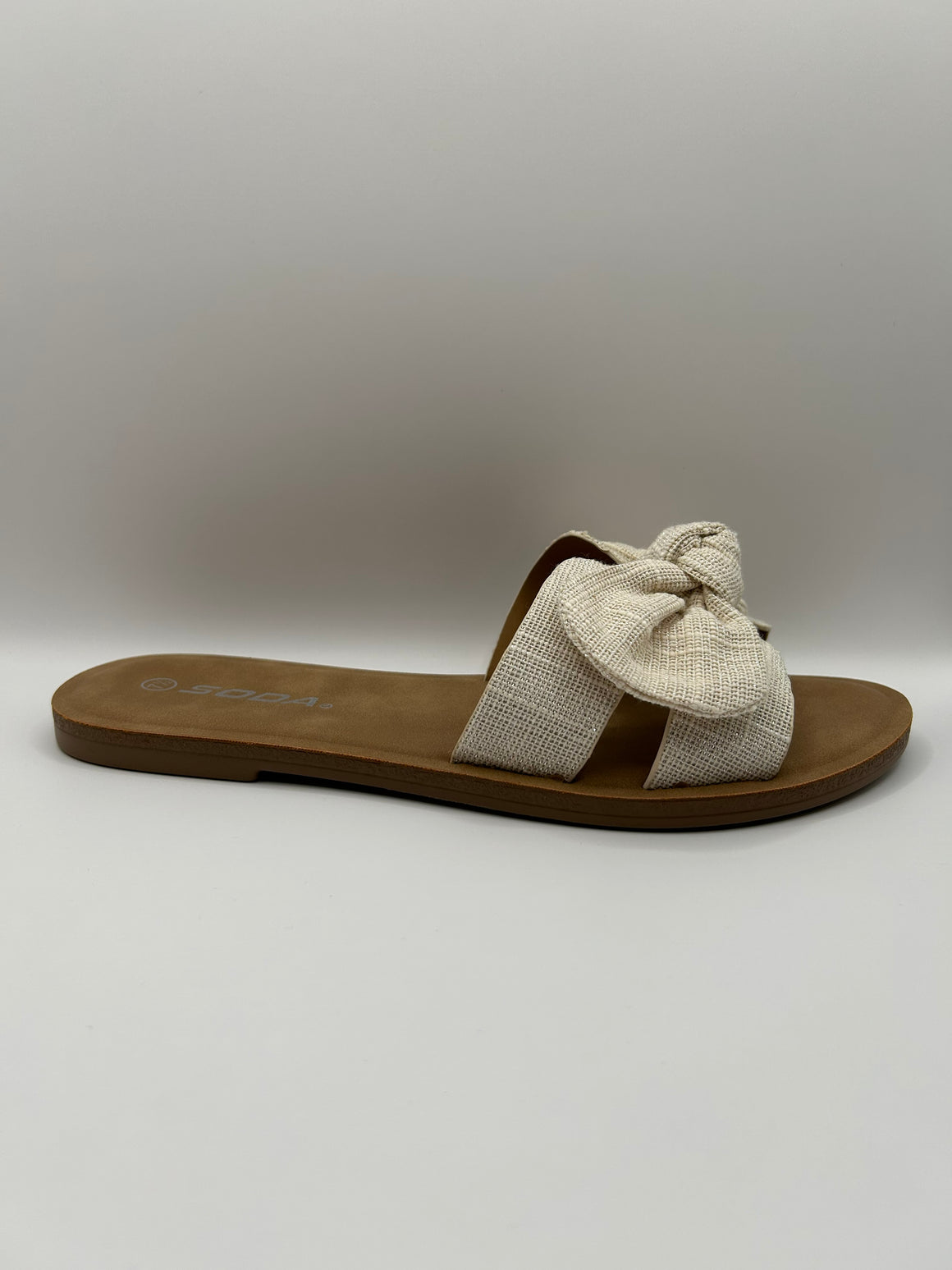 Bow Cut Out Slip-On Slide (BONE)