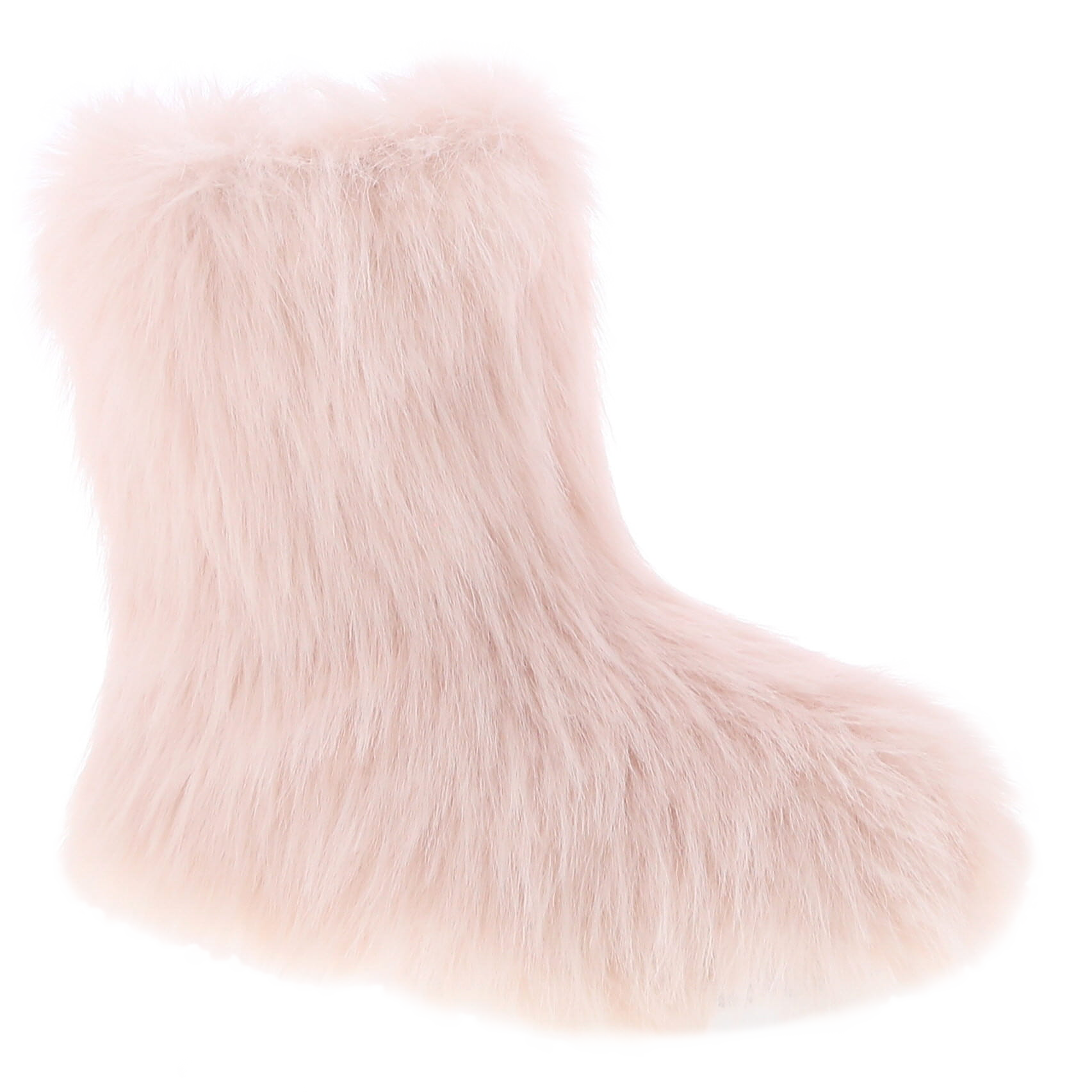 Faux Fur Short Kids Rave Boot (PINK)