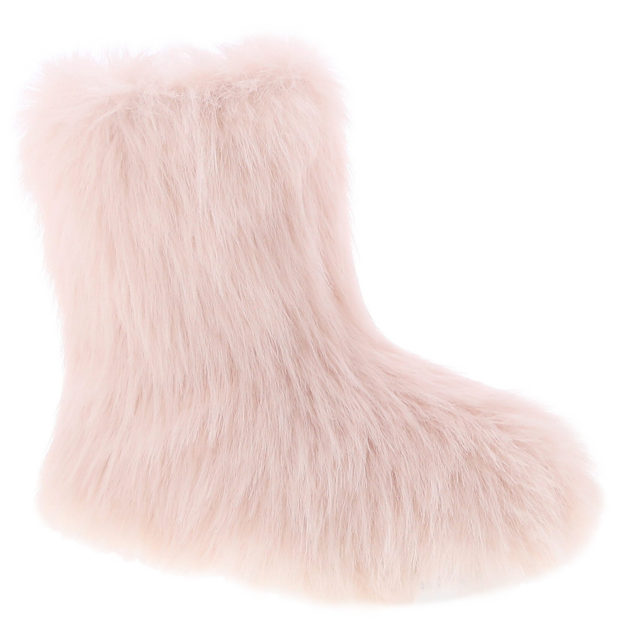 Faux Fur Short Kids Rave Boot (PINK)
