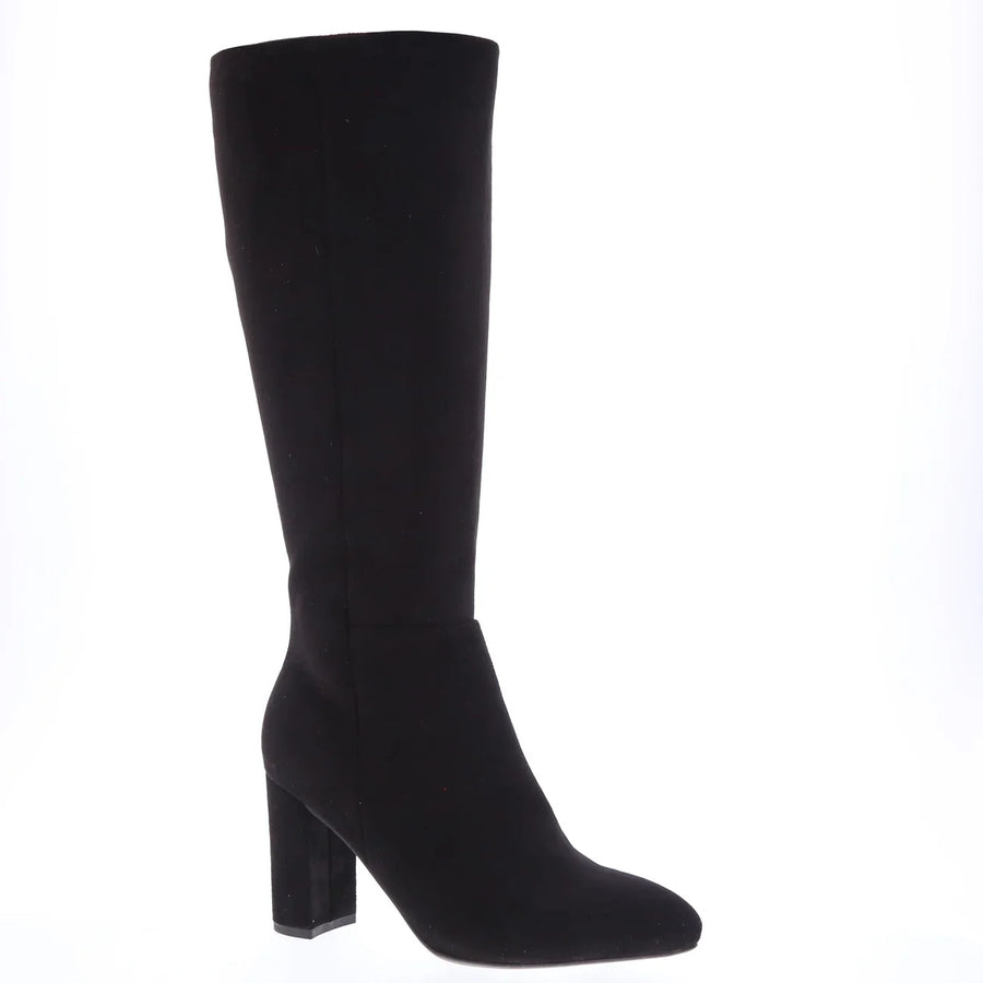 Sleek Micro Suede Dress Boot (BLACK)