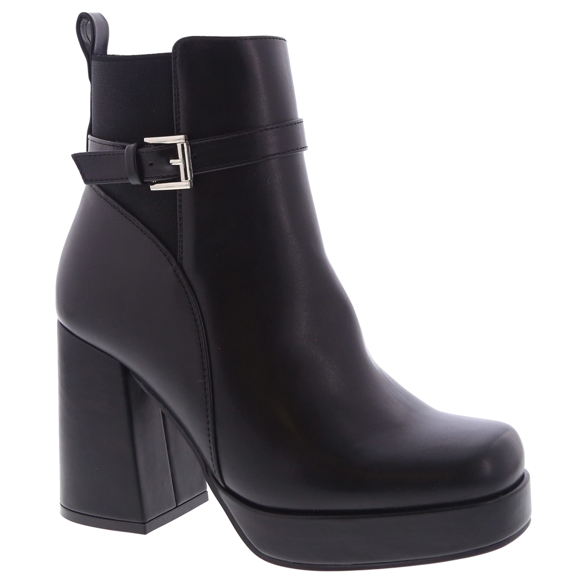 High Platform Elastic Buckle Bootie