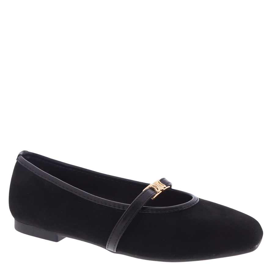 "C" Strap Mary Jane Flat (BLACK)