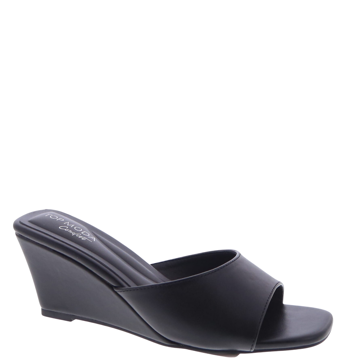 Slip-On Low Dress Wedge (BLACK)