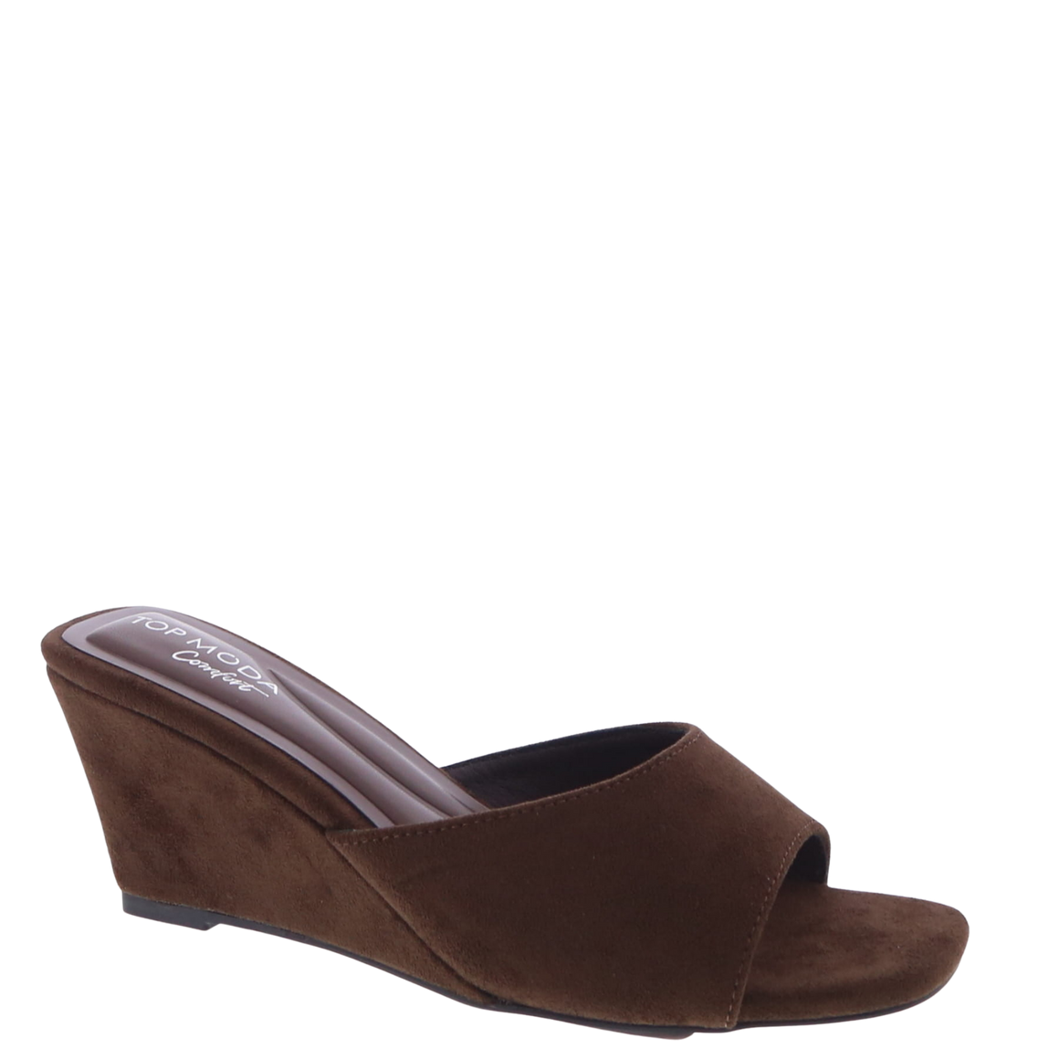 Slip-On Low Dress Wedge (BROWN)