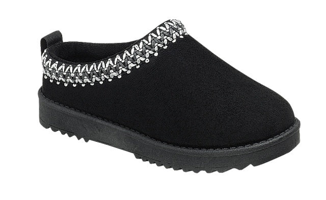 Stitch Lined Kids Clog Slipper (BLACK)