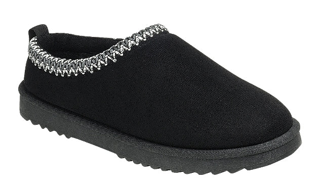 Stitch Lined Unisex/Men Clog Slipper (BLACK)