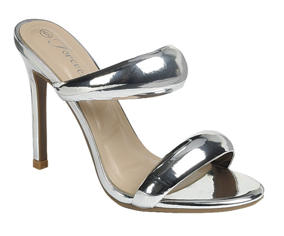 2Strap Puff Patent Dress Shoe (SILVER)