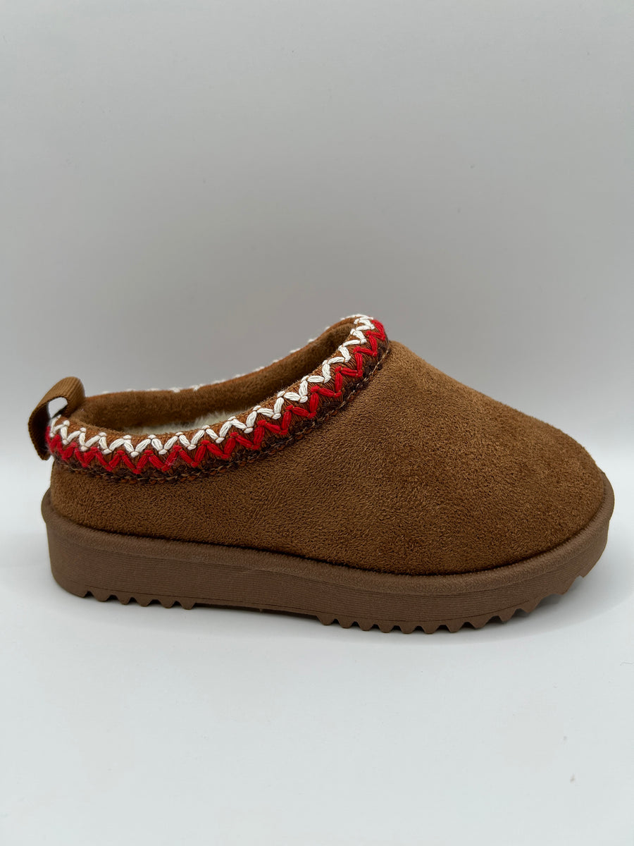 Stitch Lined Kids Clog Slipper (TAN)