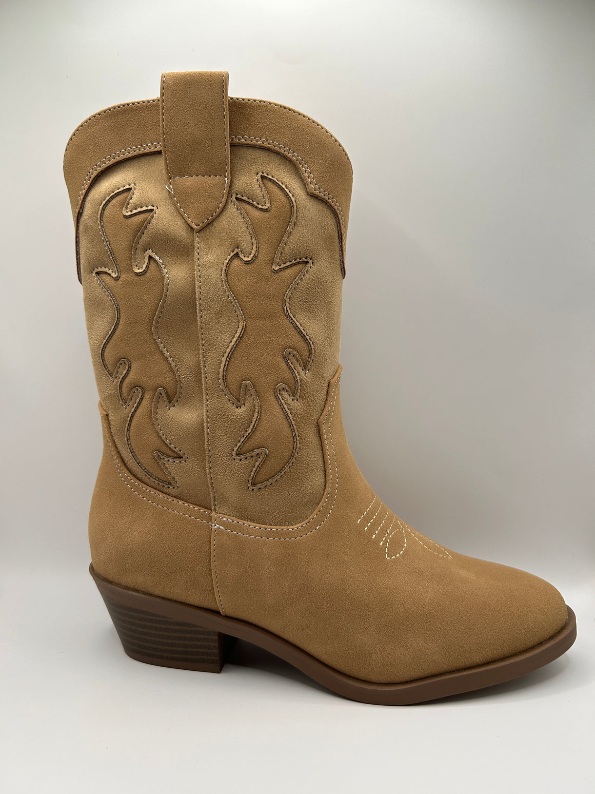 Multi Texture Cowboy Boot (NATURAL)