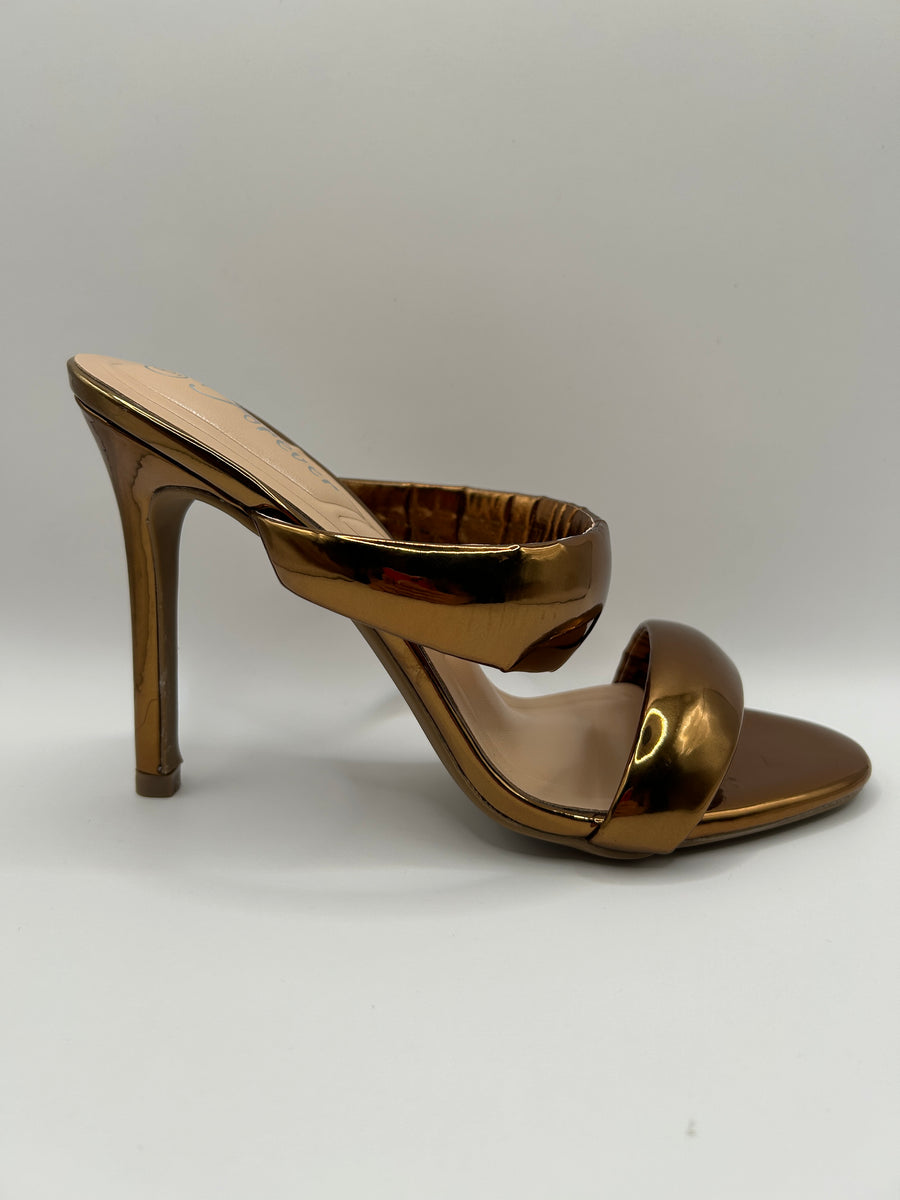 2Strap Puff Patent Dress Shoe (BRONZE)