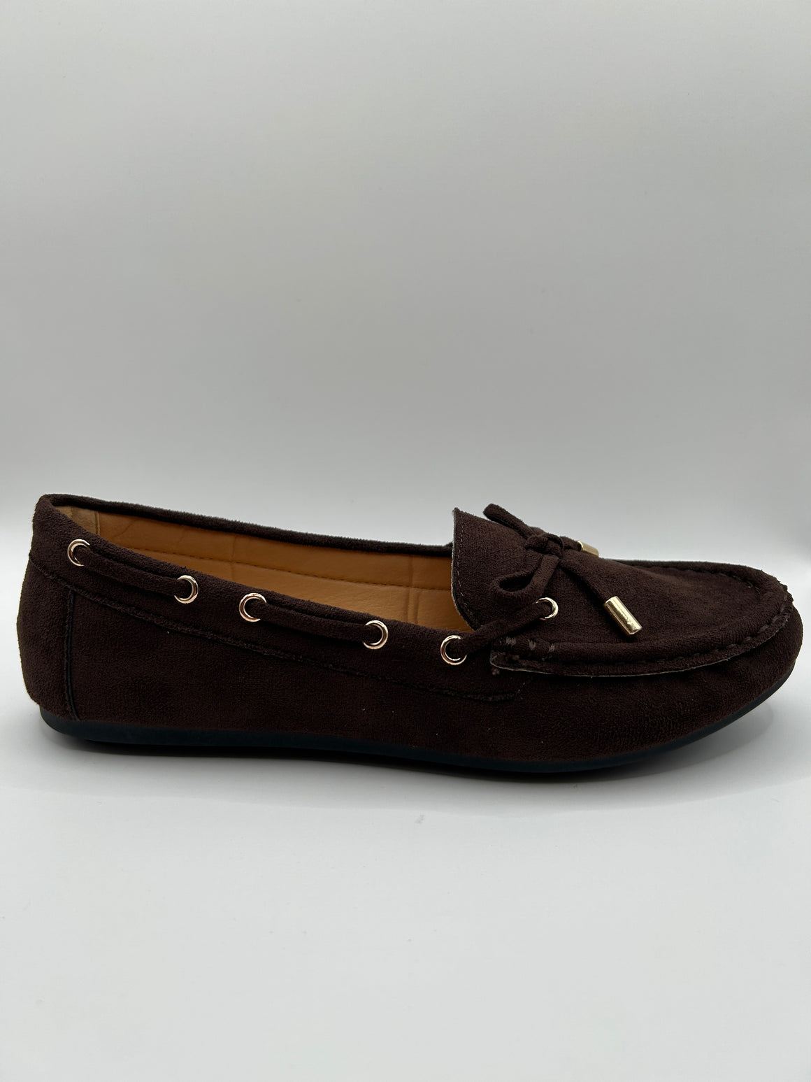 Lace Lined Moccasin Flat (CHOCOLATE)