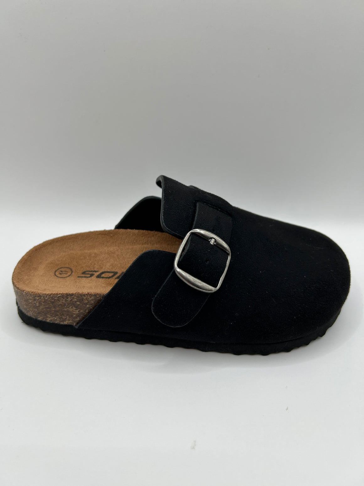 Side Buckle Kids Clog Flat (BLACK)