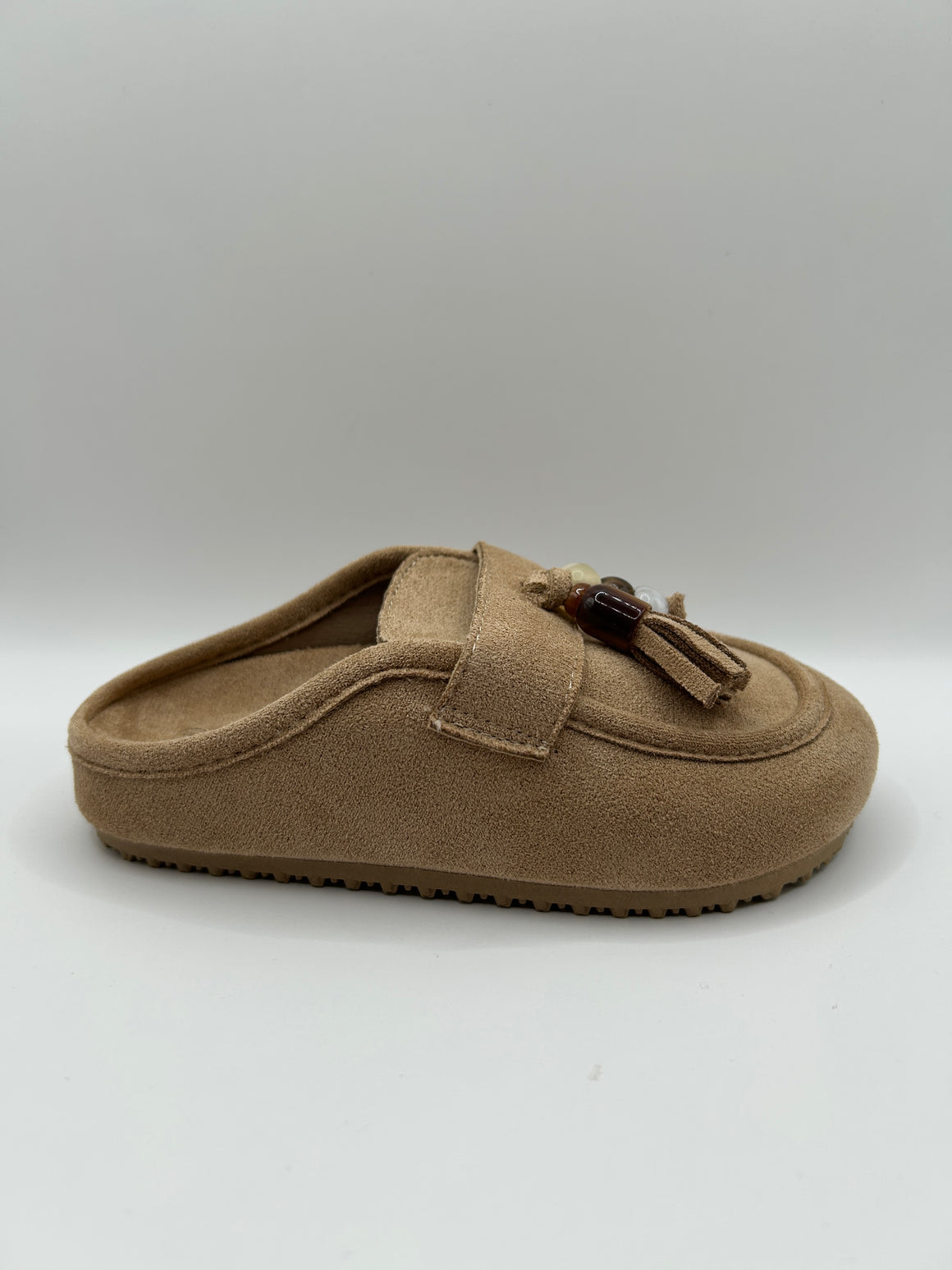 Beaded Tassel Kids Mule Flat (BONE)