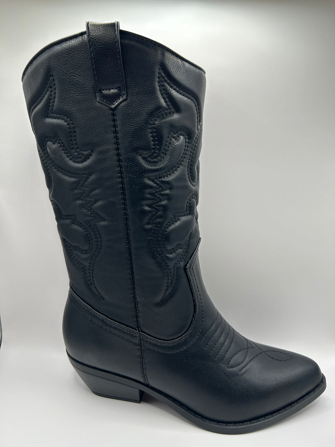 Classic Cowboy Knee High Boot (BLACK)