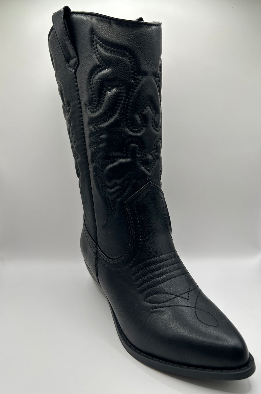 Classic Cowboy Knee High Boot (BLACK)