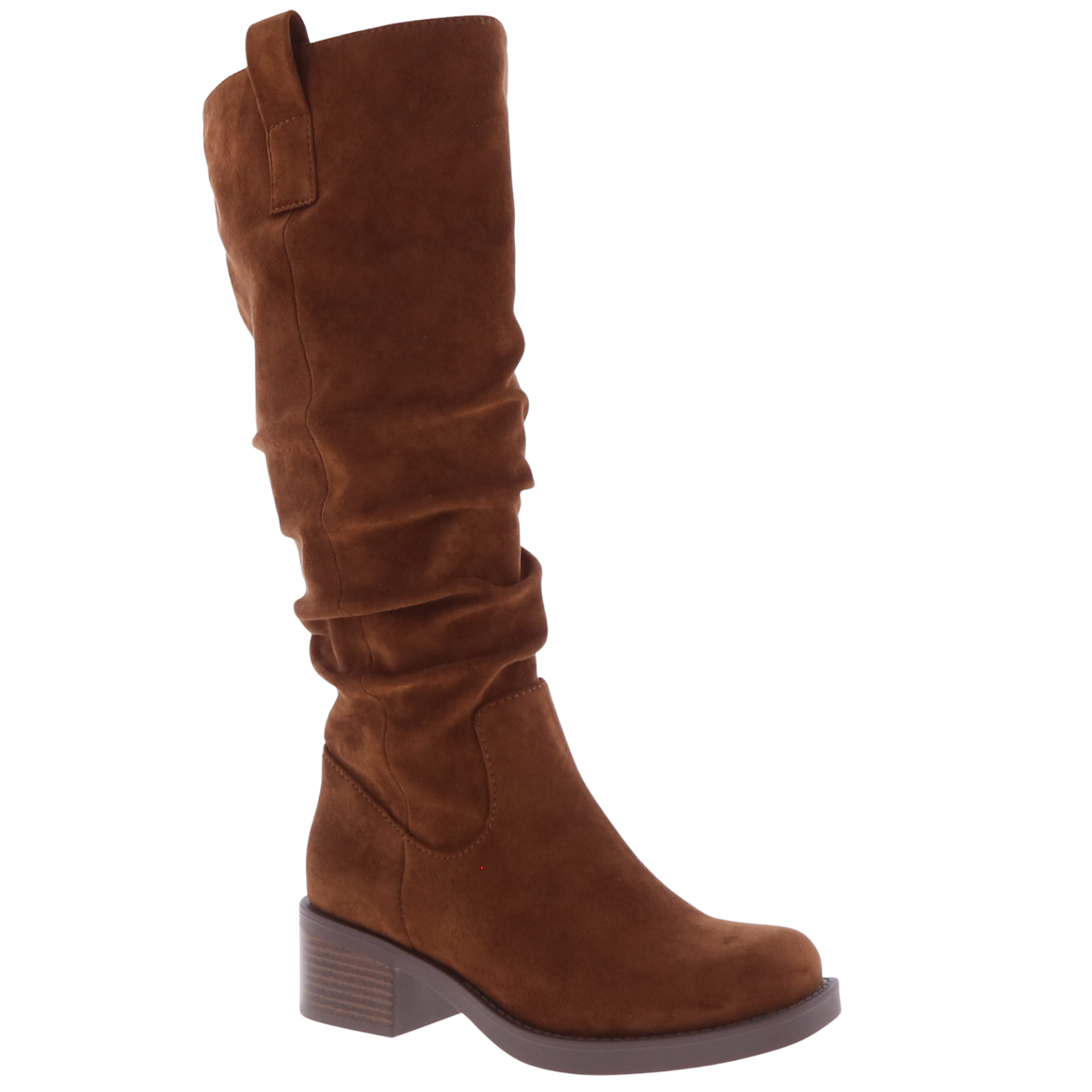 Classic Knee High Suede Riding Boot (CHESTNUT)
