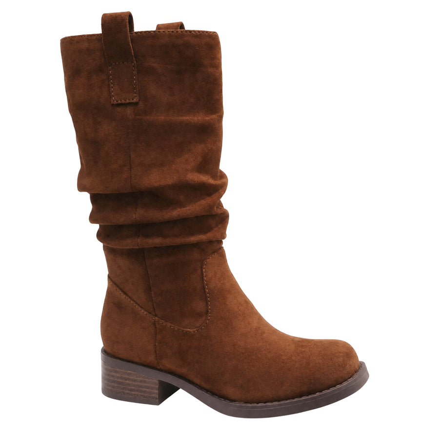 Knee High Kids Suede Riding Boot (BLACK)