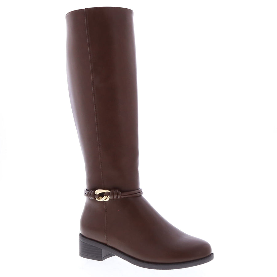 Classic Bungee Strap Riding Boot (BROWN)