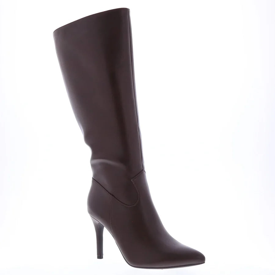Pointed Stiletto Dress Boot (BROWN)
