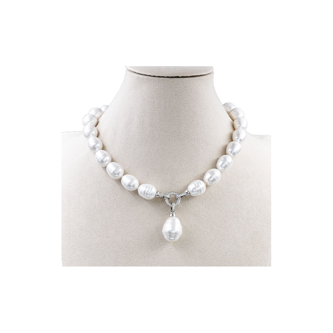 Reconstruction Fresh Water Pearl Necklace (WHITE)