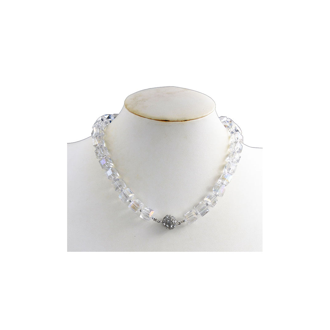 Crystal Bead Necklace (CLEAR)
