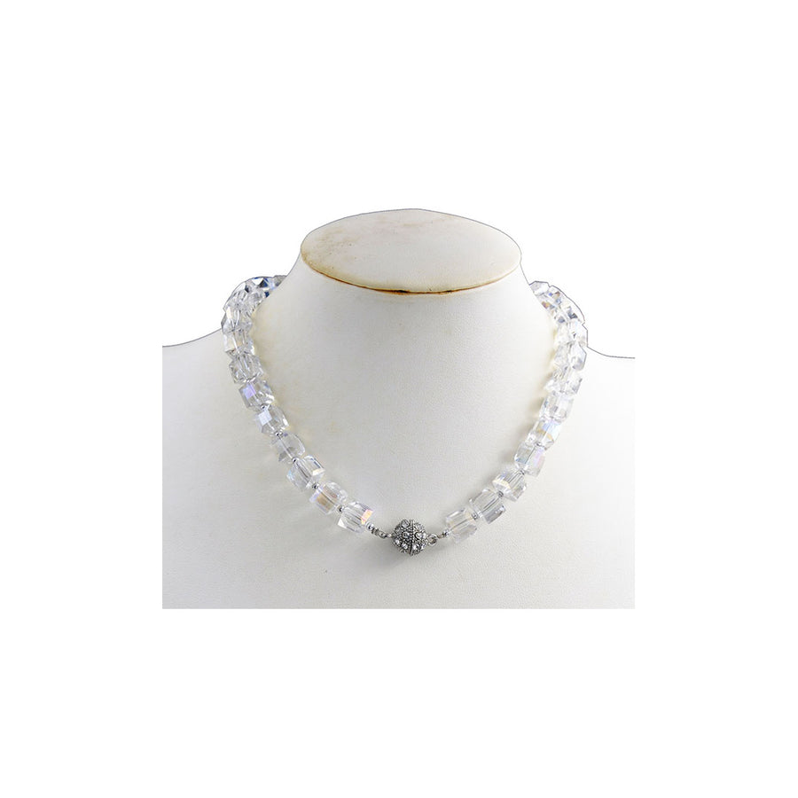 Crystal Bead Necklace (CLEAR)