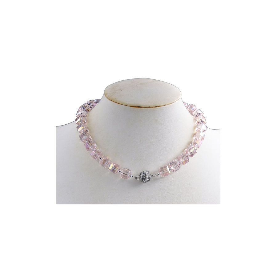 Crystal Bead Necklace (PINK)