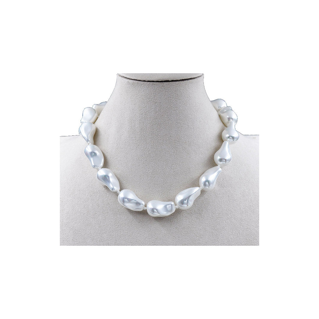 Reconstruction Fresh Water Pearl Necklace (WHITE)