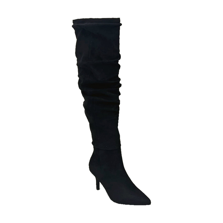 Slouchy Pointed Stiletto Dress Boot (BLACK)